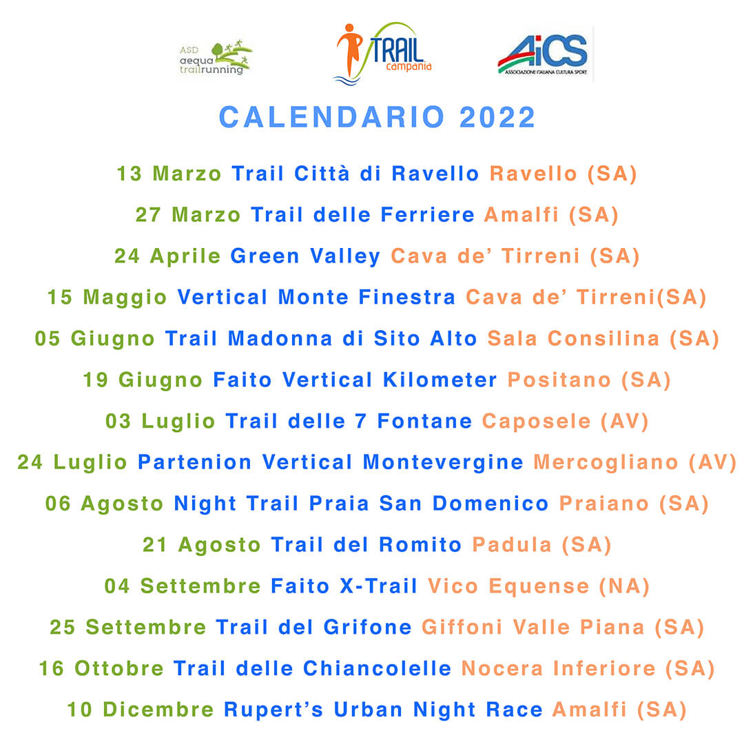 Calendario Trail Campania 2022